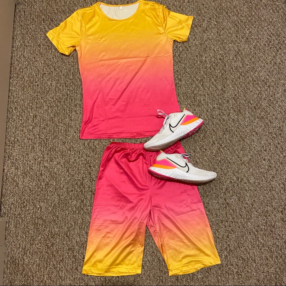 NWOT Biker Shorts Workout Set